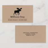 Walking Moose Silhouet | Wilde dieren Visitekaartje (Voorkant / Achterkant)