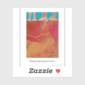 Walking on Country Aboriginal print sticker (Feuille)