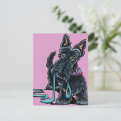 Walking Scottie Briefkaart (Staand voorkant)