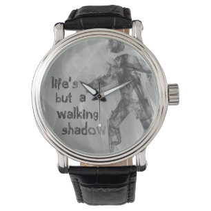 Walking Shadow - Shakespeare Macbeth Quote Horloge
