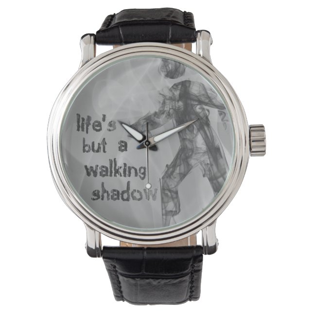 Walking Shadow - Shakespeare Macbeth Quote Horloge (Voorkant)