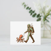 Walking the octopus briefkaart (Staand voorkant)