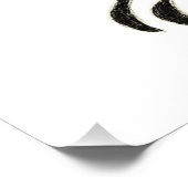 Walking Tiger Drawing - Inkt Poster Design Perfect Poster (Hoek)