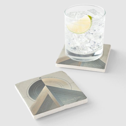 Walking True Stenen Onderzetter (Zijkant)