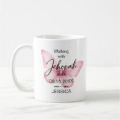 Walking with Jehovah Since Butterfly Baptism Mug (Gauche)
