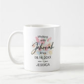 Walking with Jehovah Since Floral Baptism Mug (Gauche)