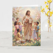Walking with the Savior Easter Card Kaart (Gele Bloem)