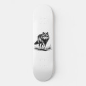 Walking Wolf Illustration Skateboard (Recto)