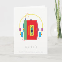 Walkman cassettespeler, retro muziek verjaardagska