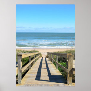 Walkway naar het strand poster
