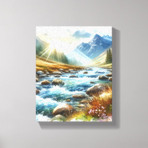 WALL ART Berglandschap Canvas Print