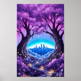 Wall art. City garden Poster