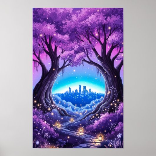 Wall art. City garden Poster (Voorkant)