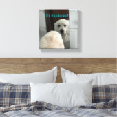 Wall Art Dog in Mirror Canvas Afdruk (Insitu (Slaapkamer))