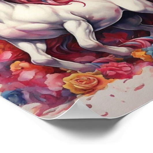 Wall Art Poster Eenhoorn (Hoek)