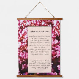 Wall Art Scroll: "Verlossing is God gegeven" Hangend Wandkleed