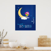 WALL ART:: uil - zoete dromen 1 Poster (Keuken)