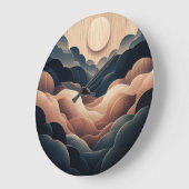 Wall Clock - abstracte kunst AI ontworpen Grote Klok (Hoek)