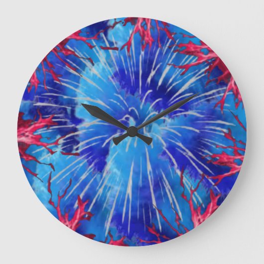 Wall Clock Blue expression  Grote Klok (Voorkant)
