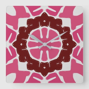 Wall Clock, Een schattig kleurrijk klassiek design Vierkante Klok