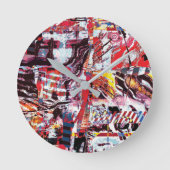 Wall Clock – Fragmented Pulse Ronde Klok (Voorkant)