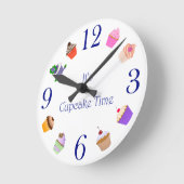 Wall Clock - Het is Cupcake Time Ronde Klok (Hoek)
