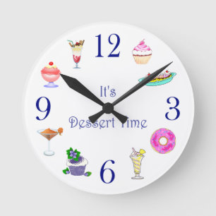 Wall Clock - It's Dessert Time Ronde Klok