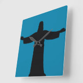 Wall Clock    jesus christ  Vierkante Klok (Hoek)