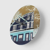 WALL CLOCK L@@K Retro OUD HUIS Ronde Klok (Hoek)