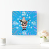 Wall Clock Santa Clause  Vierkante Klok (Huis)