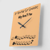 Wall Clock Smart Business Analyst Vierkante Klok (Hoek)