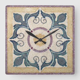 Wall Clock - Square Tile Design Vierkante Klok