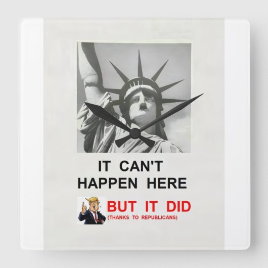 Wall Clock Vierkante Klok (Voorkant)