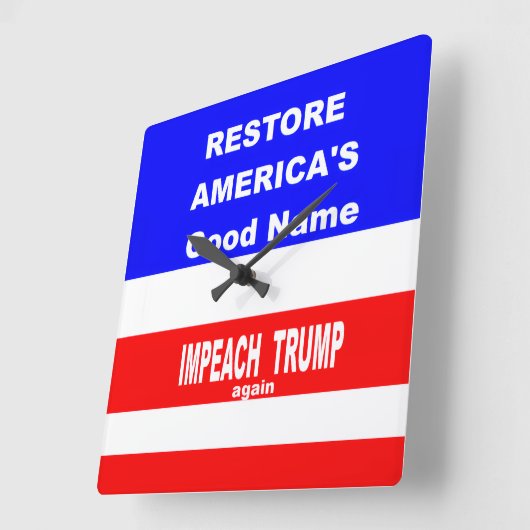 Wall Clock Vierkante Klok (Hoek)