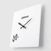 Wall Clock wat dan ook. Vierkante Klok (Hoek)