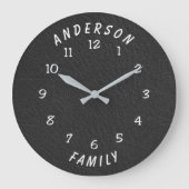 Wall Clock with Family Name Grote Klok (Voorkant)