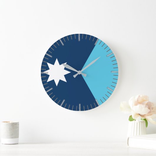 Wall Clock with flag of Minnesota, USA Grote Klok (Huis)