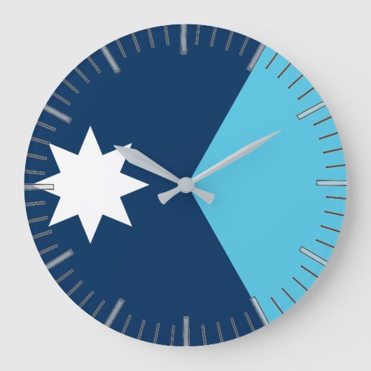 Wall Clock with flag of Minnesota, USA Grote Klok (Voorkant)