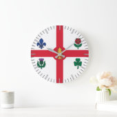 Wall Clock with Flag of Montreal, Canada Grote Klok (Huis)