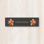 Wall Desk Hanging Name Bord Tiger Lilies Deurbordje (Voorkant)