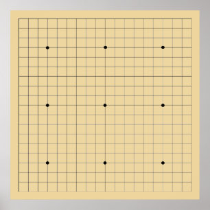 Wall Go game Board (19x19) (Vers 2) Poster