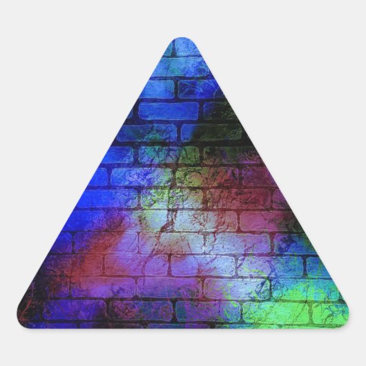 Wall Graffiti Driehoek Sticker (Voorkant)