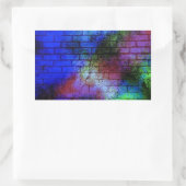 Wall Graffiti Rechthoekige Sticker (Tas)