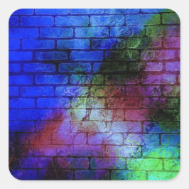 Wall Graffiti Vierkante Sticker