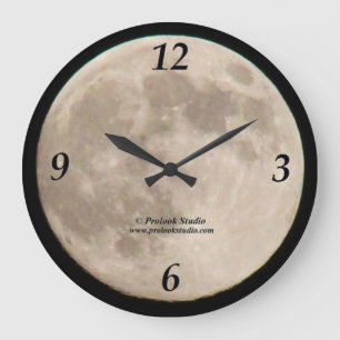 WALL MOON CLOCK GROTE KLOK