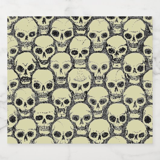 Wall o’ Skulls Bier Etiket (Enkel label)