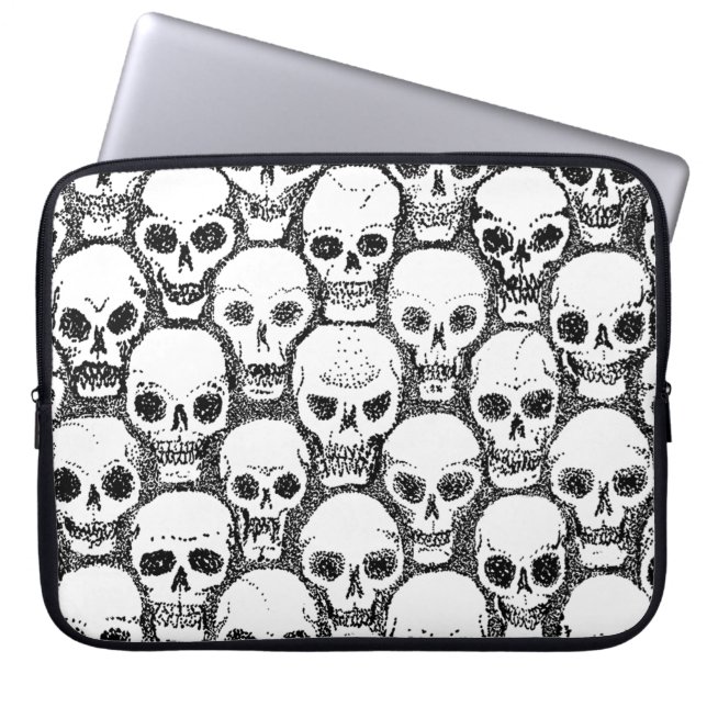 Wall o’ Skulls Laptop Sleeve (Voorkant)