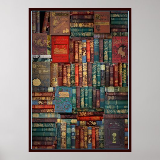  'WALL OF BOOKS' VERSIE II POSTER (Voorkant)