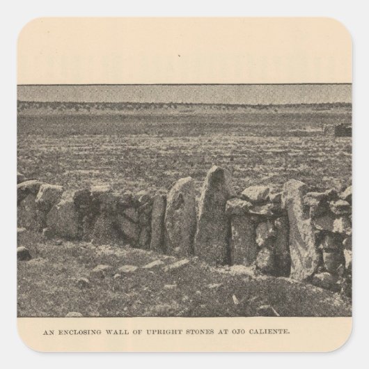 Wall, Ojo Caliente Vierkante Sticker (Voorkant)