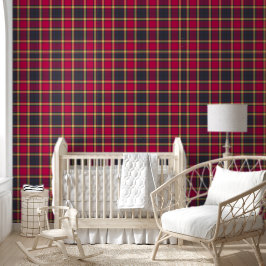 Wall Paper - Red, Yellow and Green Tartan Behang